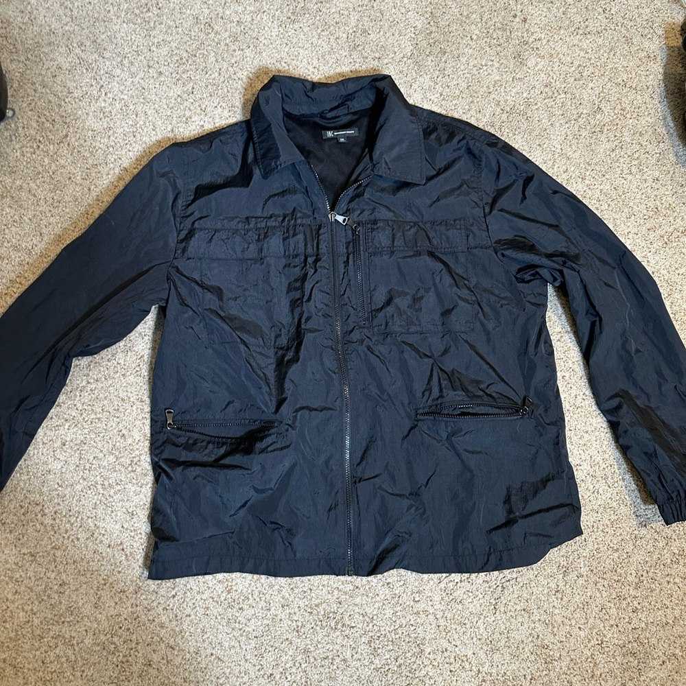INC International Concepts Men's Dark Blue Windbreaker
